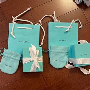 Authentic Tiffany jewelry packaging, 2 sets sold together